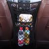 Car Seat Net Bag Between Chairs Double Layer Storage Net Storage Bag Car Universal Solid Color Oxford Cloth Seat Organizer
