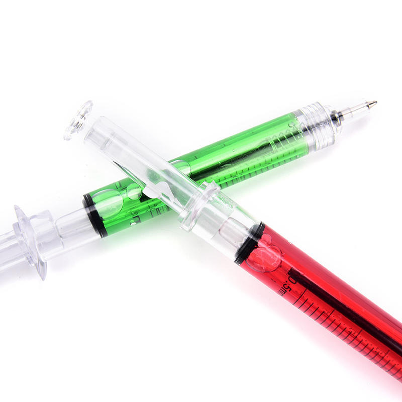 10Xsyringe Injection Shape Ballpen 10Pcs Doctor Nurse Gift Liquid Pen Ballpoint