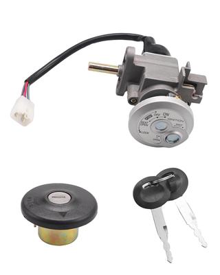 Motorcycle Lock Ignition Switch Fuel Tank Cover Lock Assembly and Lock Key Gas Cap Set for Ignition Lock NMAX155 2015-2019