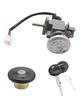 Motorcycle Lock Ignition Switch Fuel Tank Cover Lock Assembly and Lock Key Gas Cap Set for Ignition Lock NMAX155 2015-2019