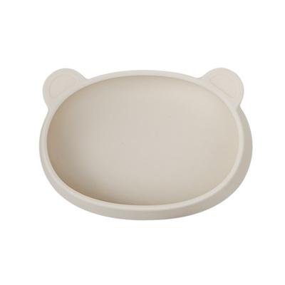 Blue Mama Modo Kids Silicone Bear Snack Plate, Cream, 1 Piece, Popular Korean Parenting Items