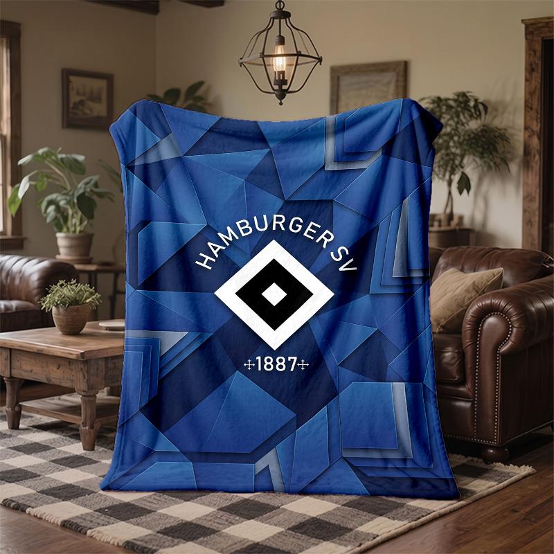 Hamburger SV Football Print Flannel Blanket Soft Warm Sofa Bed Throw Blanket For Home Office Bedroom