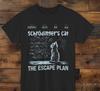 Schrodingers Cat The Escape Plan T-Shirt Funny Physics Science Tee