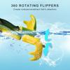 5Pcs Fishing Lures Soft Artificial Frogs Fishing Trout Fishing Lures Double Propellers Colorful Large Feet Swimbaits Set