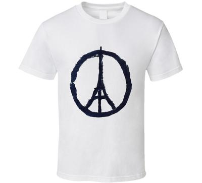 Eiffel Tower Peace Symbol T Shirt