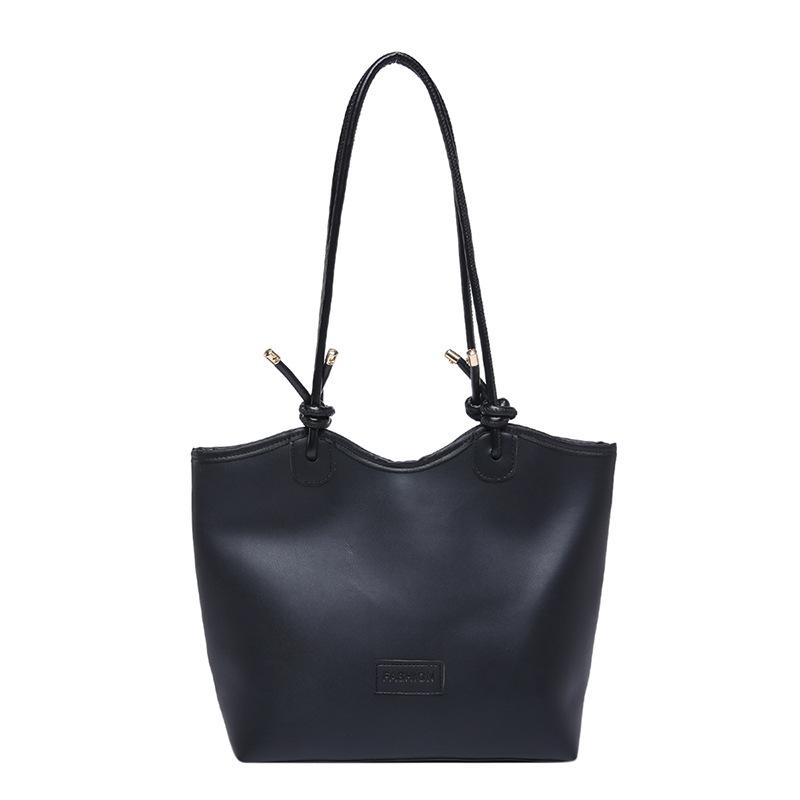 Simple foreign style large capacity tote bag women's bag 2025 new fashion shoulder commuter bag lightweight splicing shoulder bag