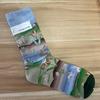Bonne Maison: Retro-Ölgemälde-Socken für Damen, mittelhoch, luxuriös, französisch, bis zur Wade
