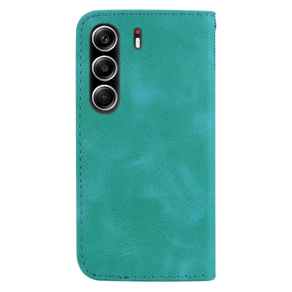 For TECNO Camon 40 Pro 5G/4G Stand Case 7-Shaped Pattern Imprint Leather Phone Cover with Strap