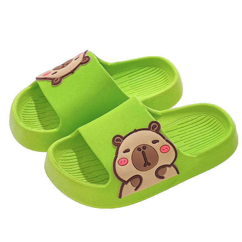 Boys' Summer Cartoon Non-Slip Bathroom Slippers - Soft and Thick Sole for Kids