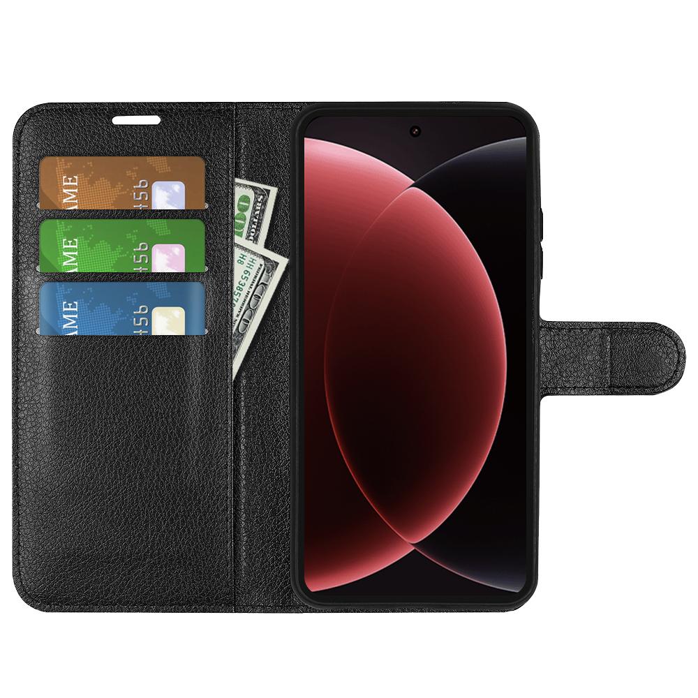 

For Xiaomi Redmi K80 5G Case Litchi Texture Shockproof Leather Wallet Phone Cover White