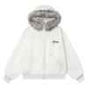 Unisex Oversized Hooded Zip-Up Sweatshirt With Faux Fur Trim Casual Winter Streetwear Top
