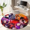 Berühmter Cartoon NARUTO Protagonist Uzumaki Naruto runder Teppich weiche Heimdekoration rutschfeste Fußmatte Outdoor Picknickmatte Teppich M6