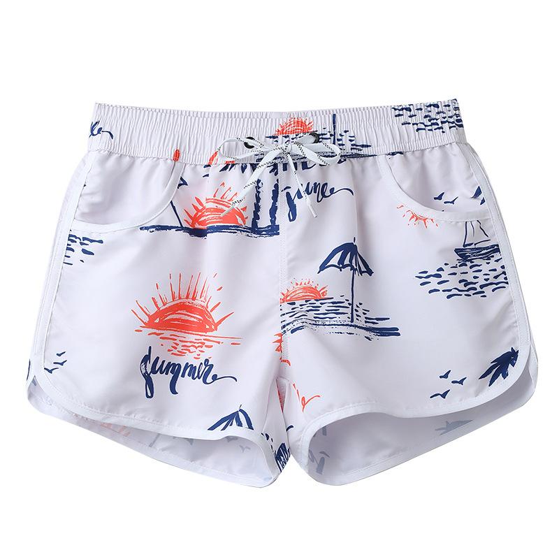 

New Beach Pants Men S And Women S Seaside Vacation Casual Couple S Loose Version Quick-Drying Shorts S