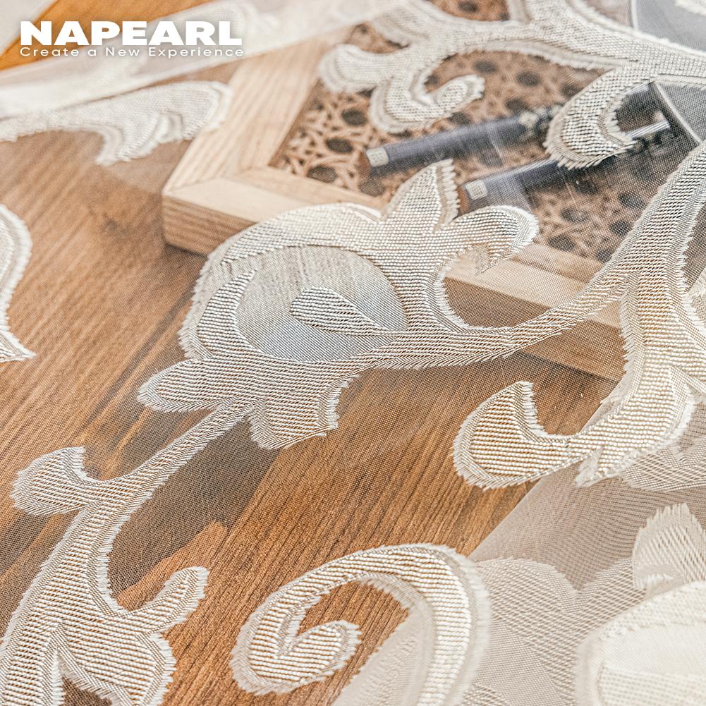 1 PC NAPEARL Tenda jacquard per finestra camera da letto Tenda in tulle morbida tenda trasparente per la decorazione domestica
