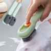 Liquid Press Dispensing Shoe Brush Soft Bristle Multifunctional Cleaner Brush For Shoes Clothes Daily Household Cleaning Use