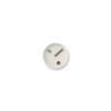 Lemnos Analoge Wanduhr, Kehai, Gips Aluminium, Weiß, KM22-01 WH, Durchmesser 130 mm x Dicke 55 mm