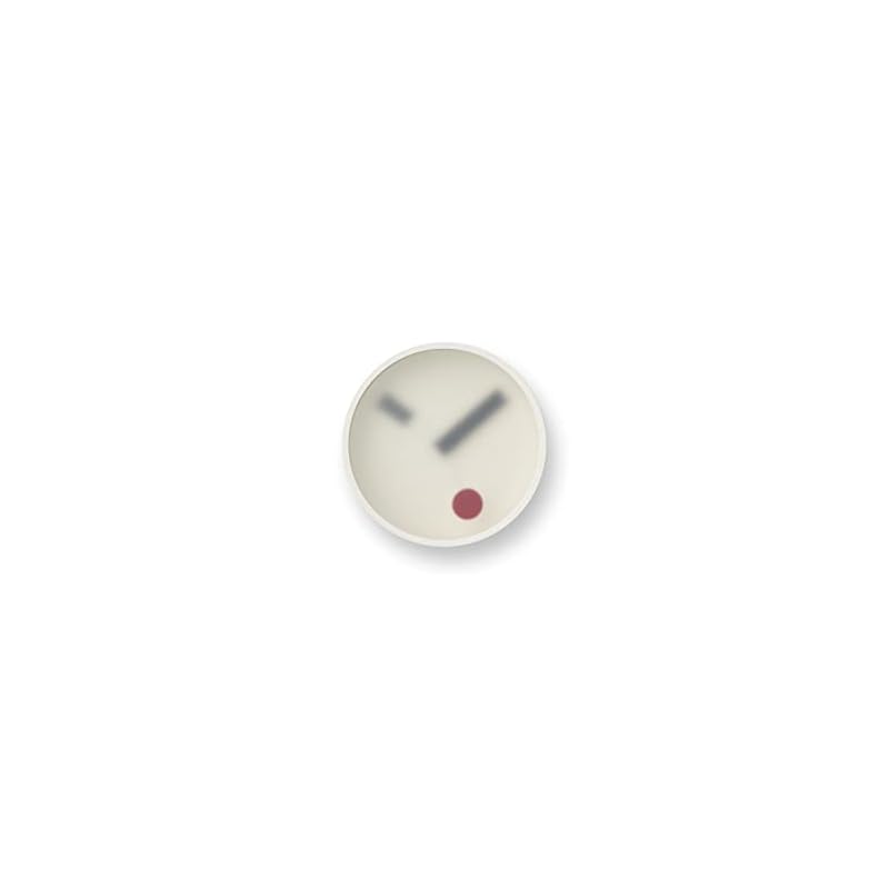 Lemnos Analoge Wanduhr, Kehai, Gips Aluminium, Weiß, KM22-01 WH, Durchmesser 130 mm x Dicke 55 mm