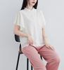 Shirt for Short Loose Large Size [EASTEMPO] Women, Sleeve, Summer, Stylish, Chiffon, Fit, Office, Thin, Plain, (JP, Alphabet, L, White)