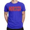 Morocco Flag Map Unisexs T Shirts Novelty Tees Short Sleeve Crewneck TShirt Pure Cotton Classic Tops