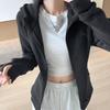 Women's Slim Fit Polar Fleece Hoodie - Double-Faced, Thickened Sports Cardigan for Autumn & Winter