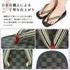Takeharu Checkered Geta Black Tatami Made in Rush Grass Sandal Striped Size L Women's Sandals, Mats, Japan, Sole, Large, Pattern,