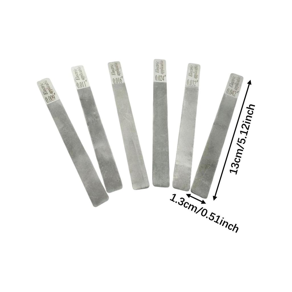 6x Guitar Gauged Nut Slotting File Set,Practical,Sturdy,Luthier,Repairing Tool Kit,Stainless Steel,for Guitar Maintainence ,