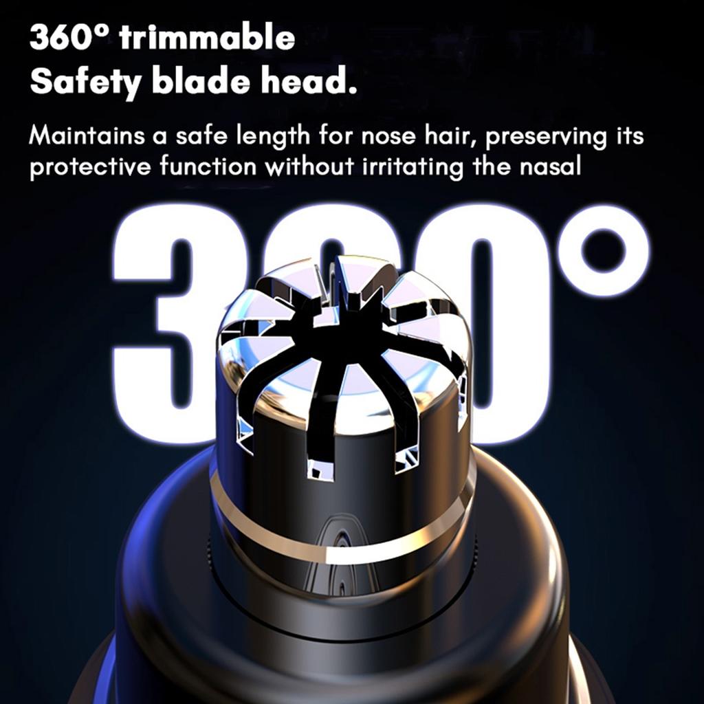 Portable Electric Nose Hair Trimmer Mini Pocket Nose Ears Hair Eyebrow Trimmer Men's Rechargeable Painless Clipper