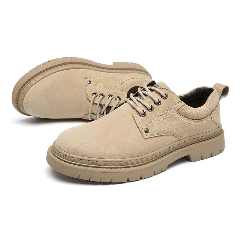 Fashion 2025 Classic Lace-Up Men Oxford Shoes Suede Leather Formal Dress Footwear Comfy Male Casual Business Shoe British Style Sneakers