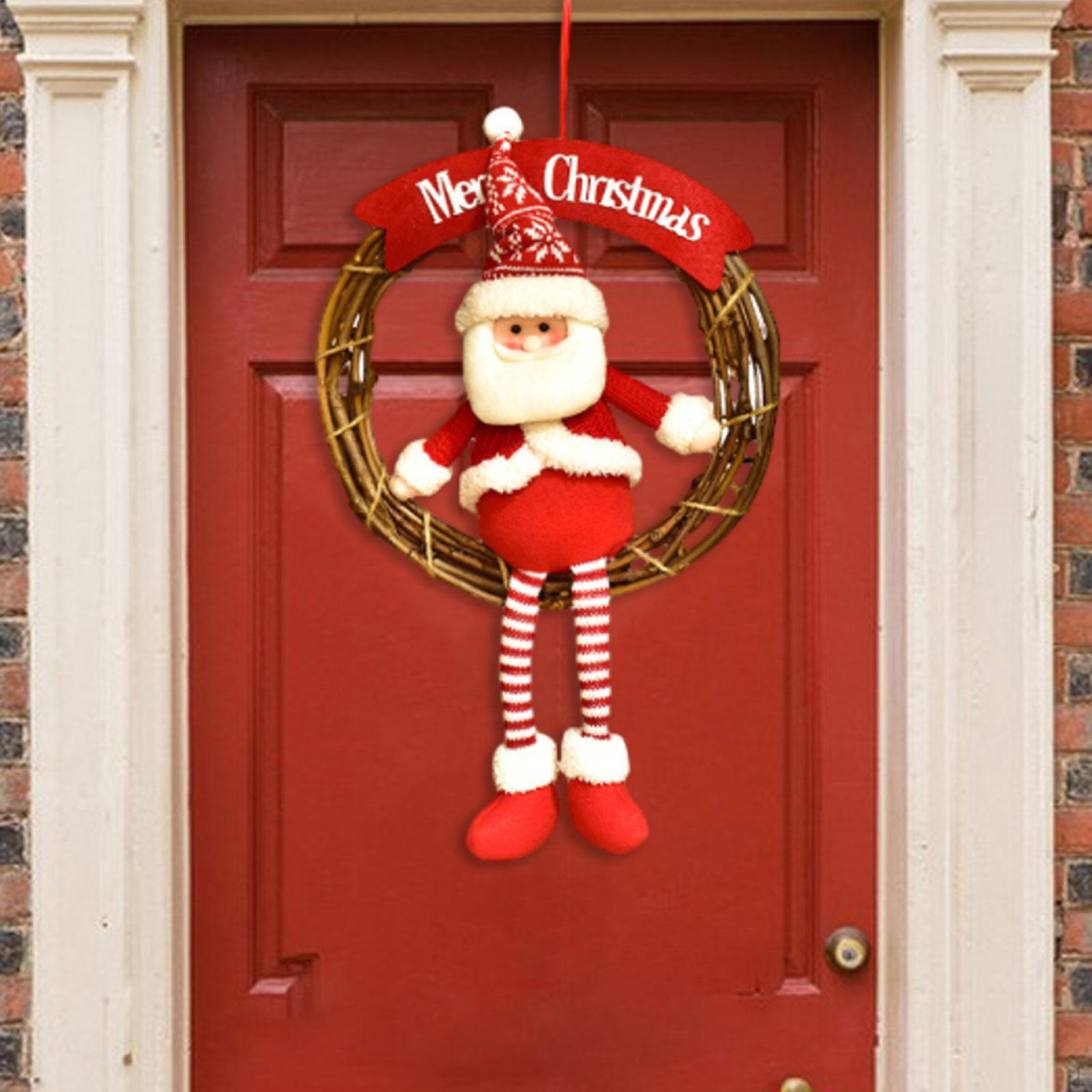 

Рождественский венок, праздничные украшения, дверная висячая гирлянда для