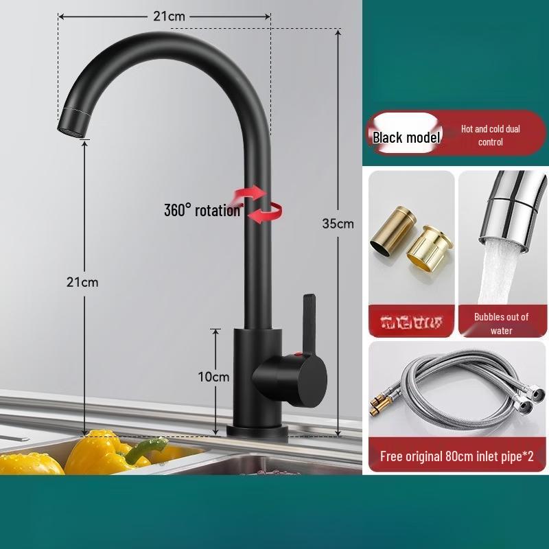 Yuzhuxun HC Black Kitchen Faucet