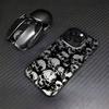 Black Art Skull Phone Case For Samsung S25 S24 Ultra S23 S22 S21 S20 S24FE S23FE S21FE Note 20 Matte Shockproof Back Cover