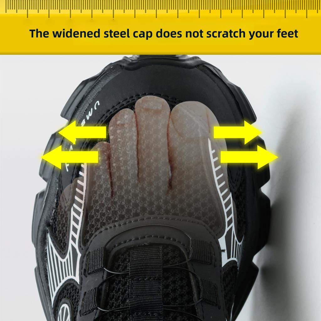 summer non-slip safety shoes for woman black work shoes with a steel toe lady work boots lightweight comfortable safety sneaker