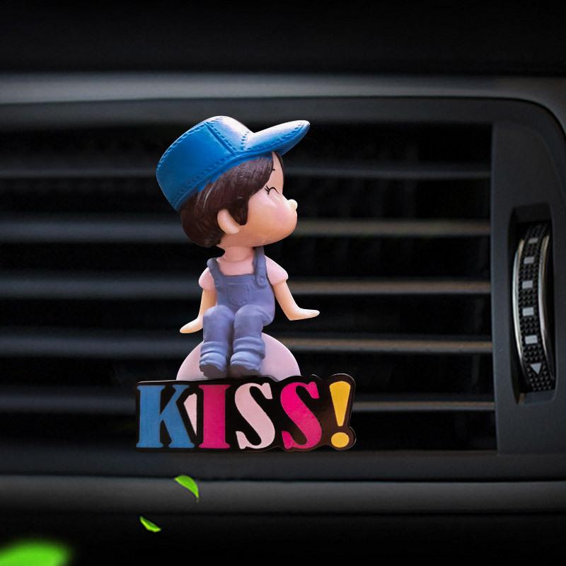 Lovers car air freshener perfume air conditioner outlet Perfume clip bulldog auto air freshener Car interior accessories