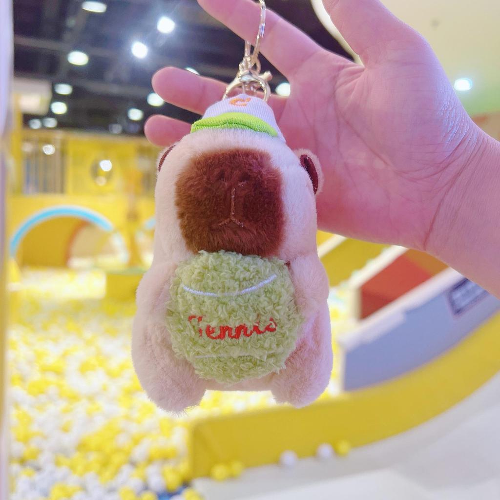 Capybara Schlüsselanhänger Plüsch: Niedliches Meerschweinchen Plüschtier Anhänger Puppe und Schlüsselanhänger