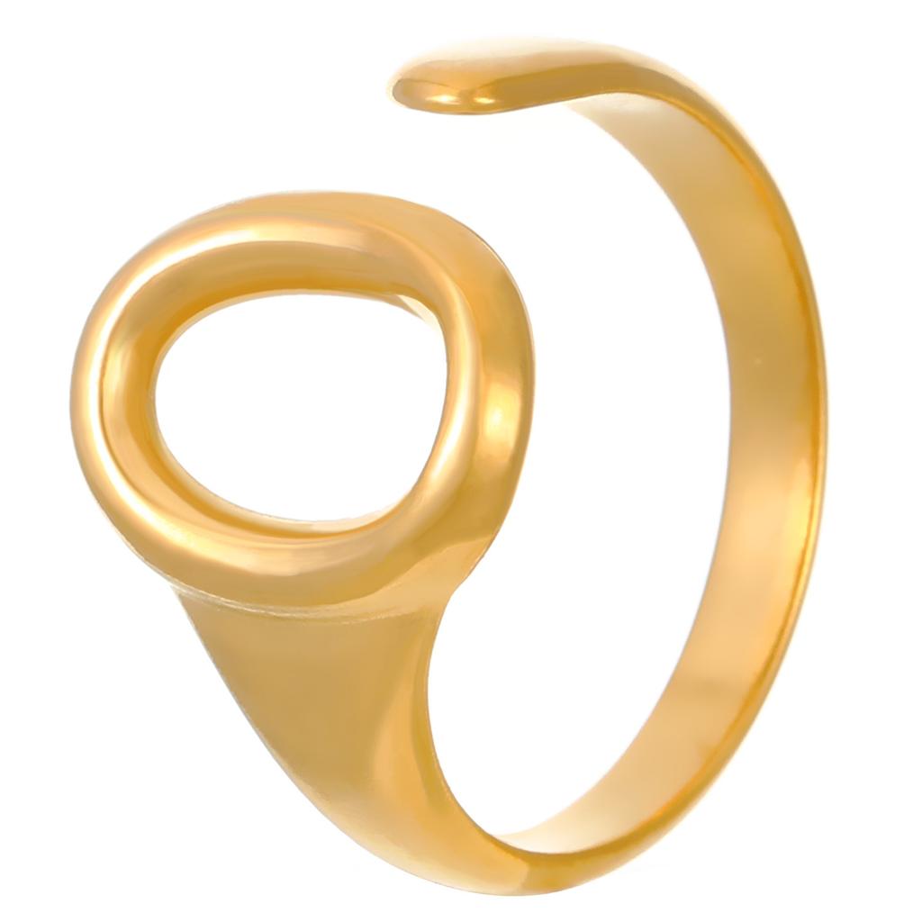 Niche design sense open index finger wide face ring women ins trendy fashion personality does not fade titanium steel accessories wholesale