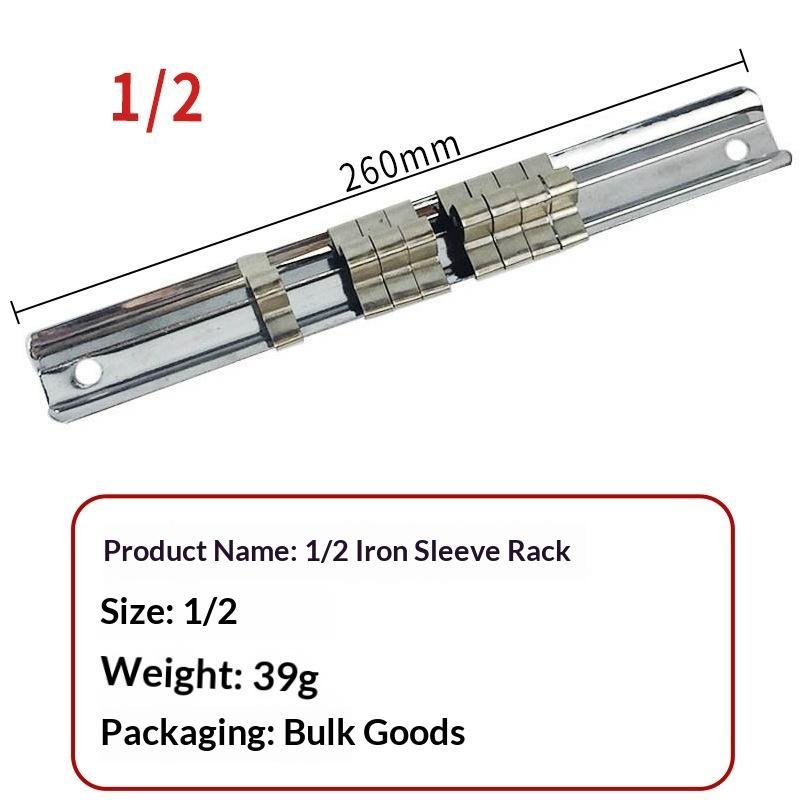 1Pc/3Pcs Set 8-Clip Socket Rack Holder For 1/4" 3/8" 1/2" Sockets – On-Rail Tool Organizer Storage For Loose Socket Storage