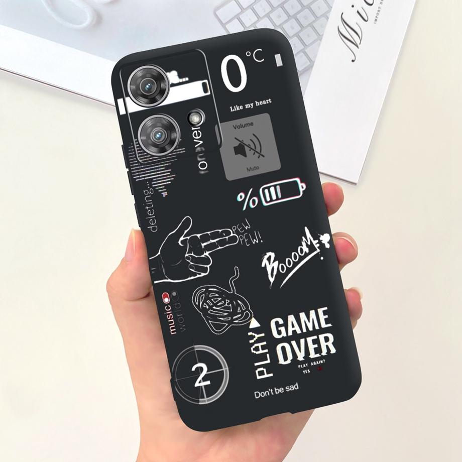 Etui do Motorola Moto Edge 40 Neo 5G Fajny Styl Miękki Silikon Guma Odporne na Uderzenia Pokrowiec na Telefon Wzór Kreskówkowy Fundas Edge40 Neo