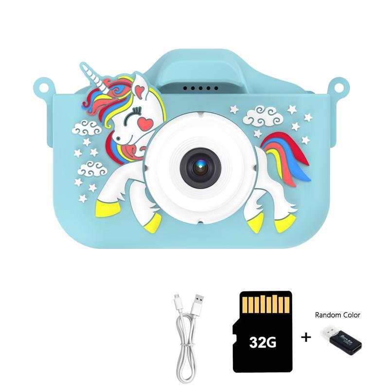 Children Camera 1080P HD 20-inch Digital Camera Mini Charming Toys Camera with Silicone Cases Toys Life Camera Kids Birthday Gift