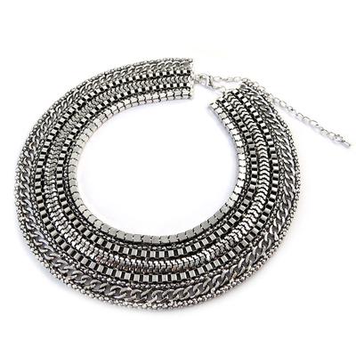 [N7037] - Collier Créateur 'Cléopatra' argenté
