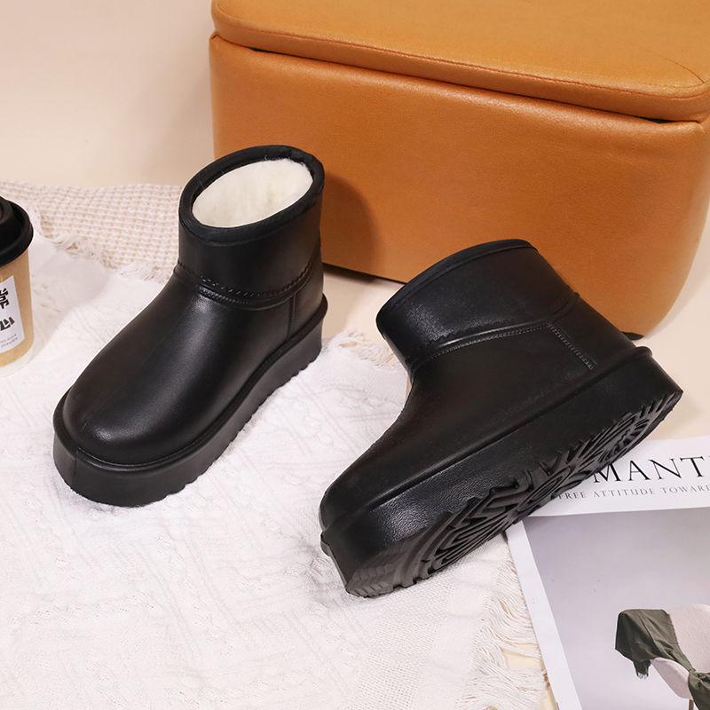 EVA Neperšlampami Pliušiniai Sniego Batai Žieminiai Platforminiai Lietaus Batai Medvilniniai Batai Virtuvės Šilti Batai