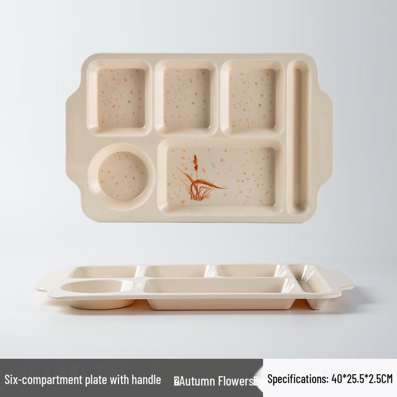 Commercial Melamine Multi-Compartment Meal Tray