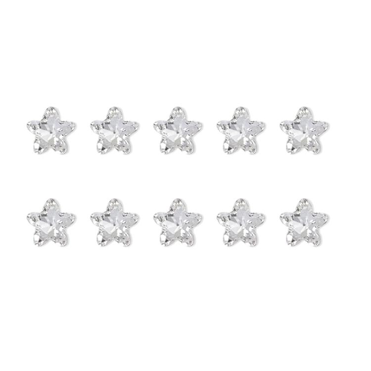 10x Irregular Shape Nail Charms Nail Rhinestones Clear Nail Crystal Gems Charms