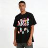 Christmas Nurse Themed Printed Top Festive Tee For Medical Staff Pure cotton T-shirt