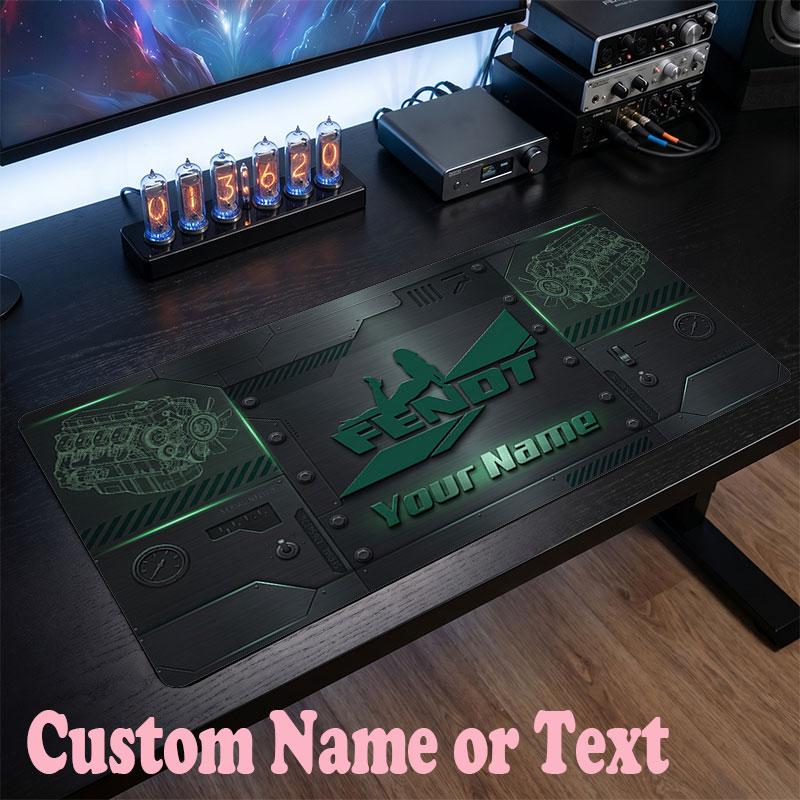Fendt Customized Name Text Mouse Pad, Large Desk Mouse Mat Personalized Home Office Present