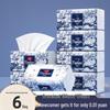 6-Pack Multi-Layer Household Tissue Paper for Face, Kitchen, Toilet, and Hands