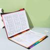 6 Pockets Expandable Document Folder Letter Size File Organiser with Removable Pages Colorful Numbered Label Window