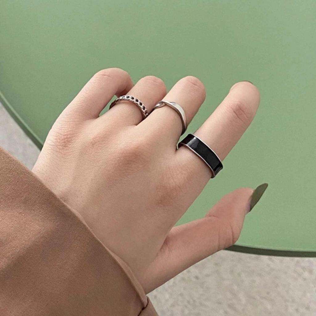 European Hip Hop Style Wide Band Open Ring – Chain Joint Tail Ring for Index Finger