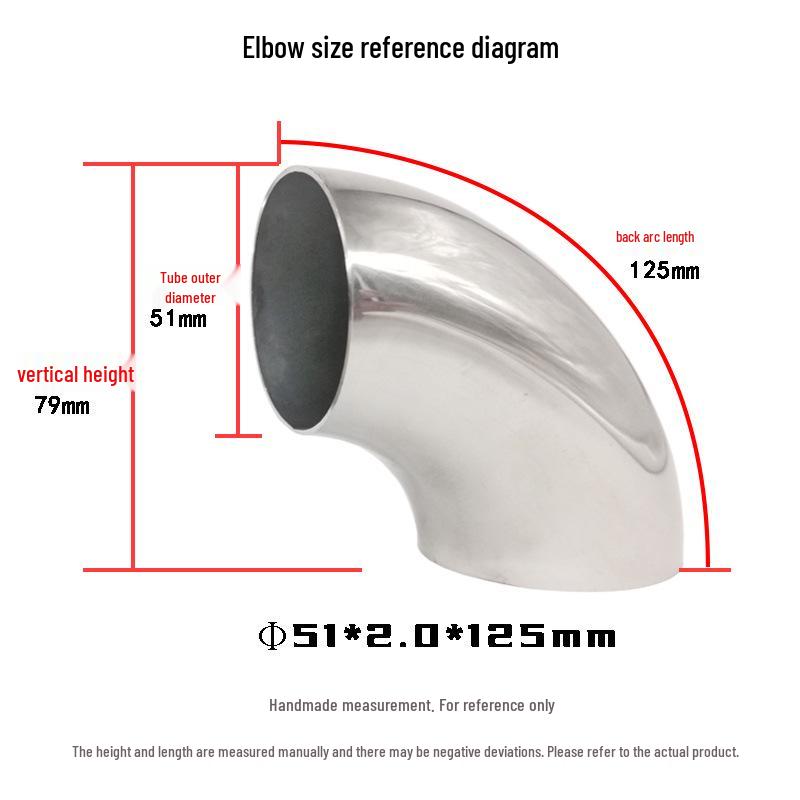 304 Stainless Steel 90° Elbow for Exhaust and Handrail Systems