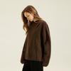 2026 Autumn and Winter Heavy Cashmere Crew Neck Loose Knitted Jumper Sweater Lazy Sweater Women's Yak Down Bottoming Shirt