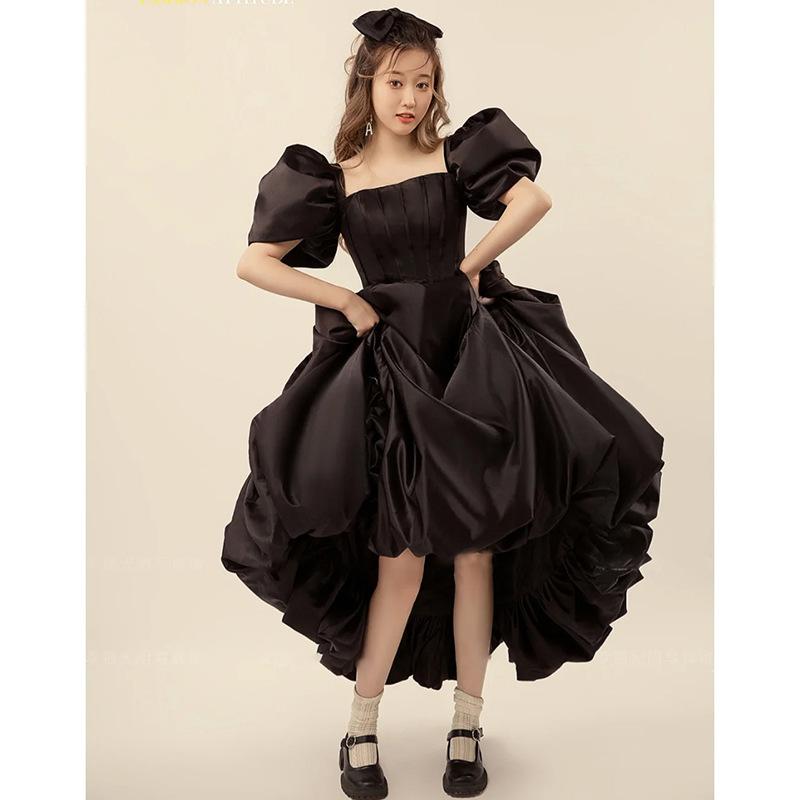 

Новое свадебное платье Ретро одежда Черное платье Личная одежда XXXL чёрный